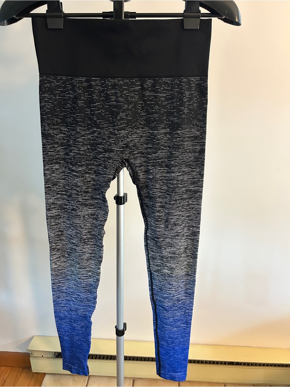 Electric Yoga Ombre Black-to-Blue High-Waist Leggings